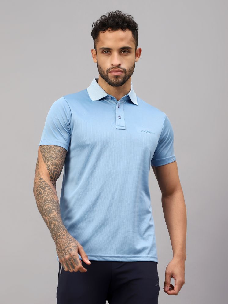     			Vector X Blue Polyester Regular Fit Men's Sports Polo T-Shirt ( Pack of 1 )