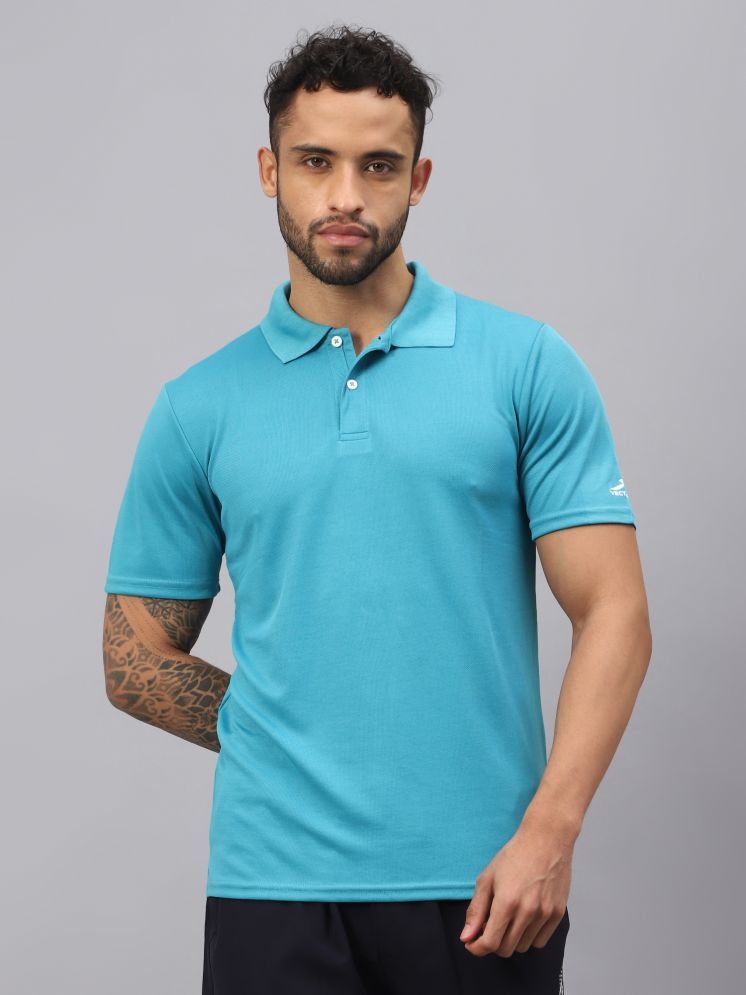     			Vector X Turquoise Polyester Regular Fit Men's Sports Polo T-Shirt ( Pack of 1 )