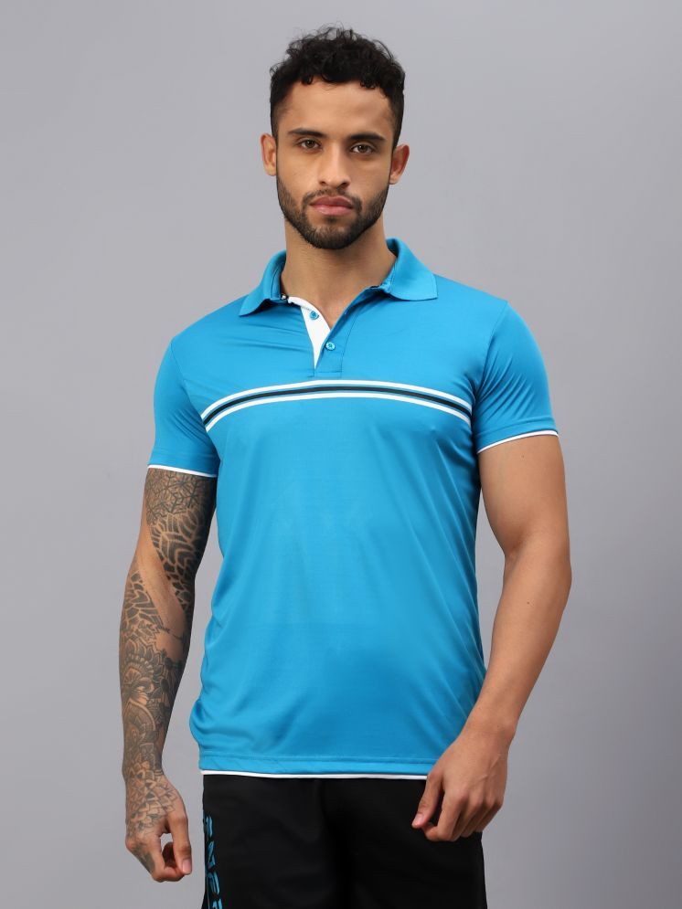     			Vector X Turquoise Polyester Regular Fit Men's Sports Polo T-Shirt ( Pack of 1 )