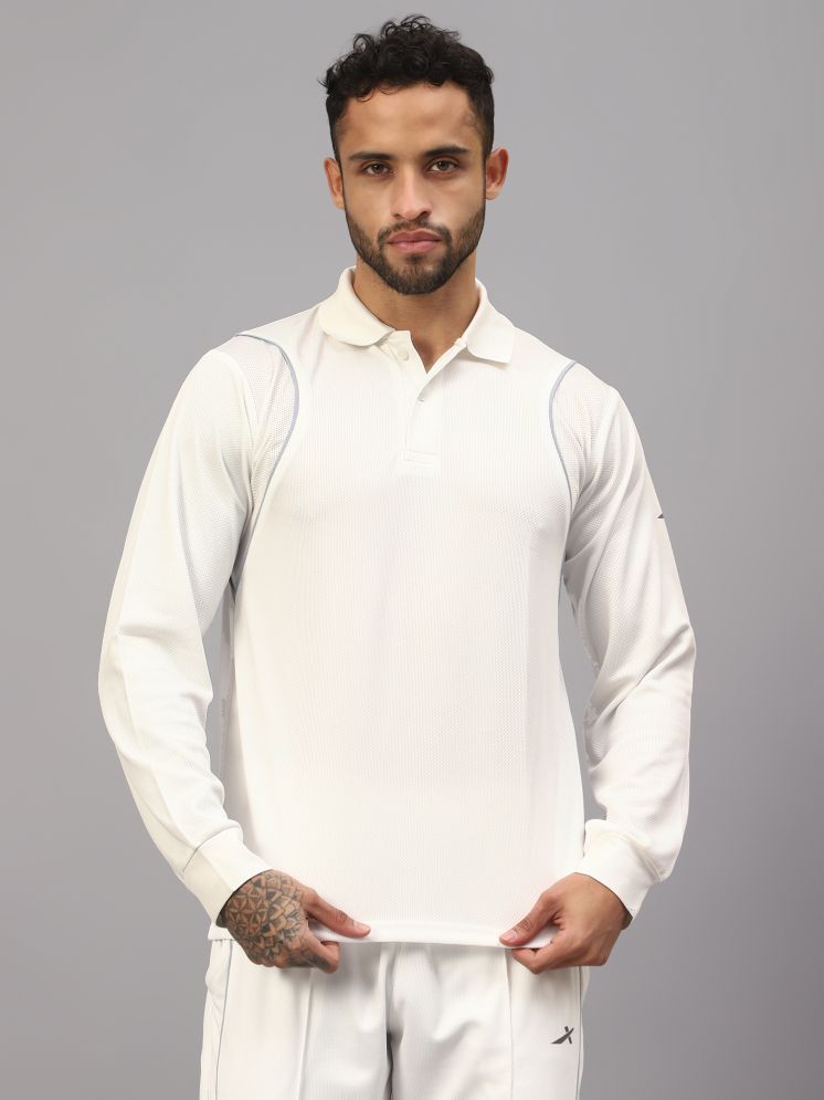     			Vector X White Polyester Regular Fit Men's Jersey ( Pack of 1 )