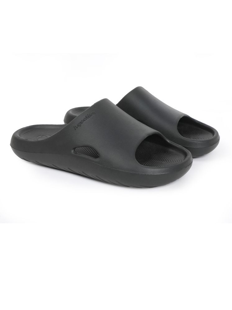     			Aqualite Black Men's Slide Flip Flop