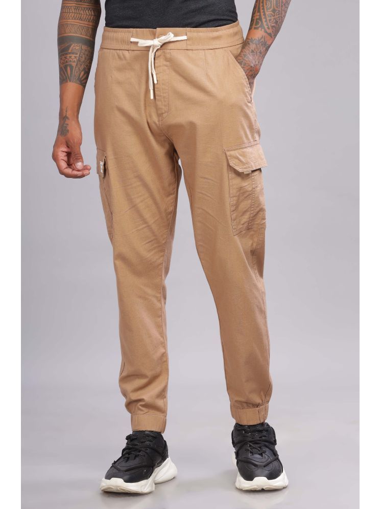     			COLOR HUNT Regular Flat Men's Joggers - Brown ( Pack of 1 )