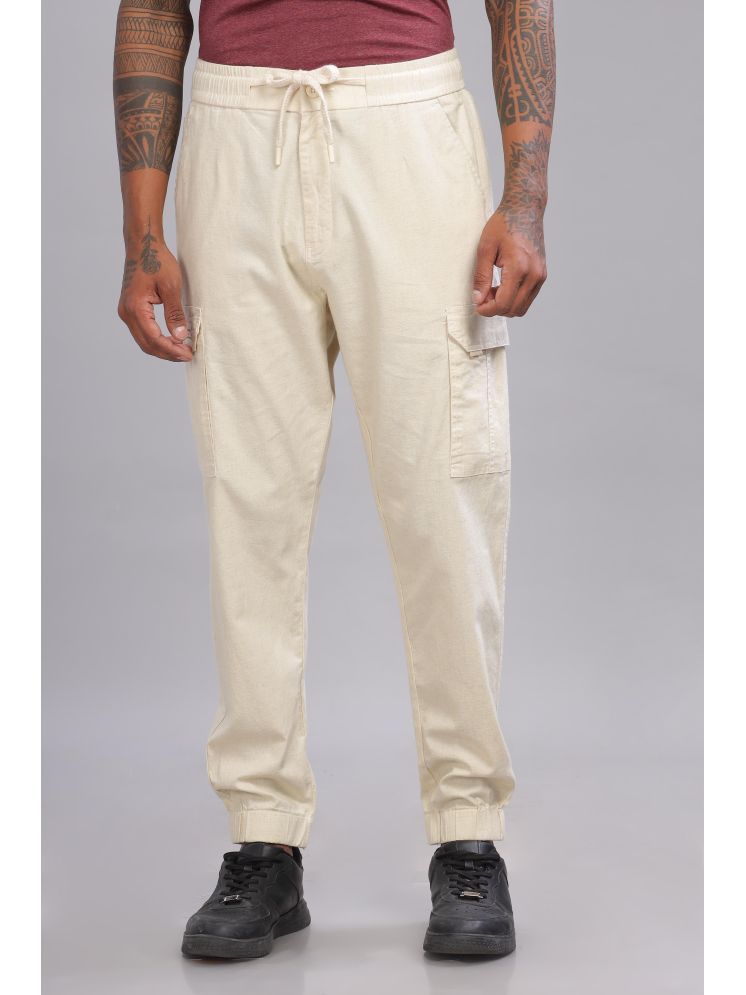     			COLOR HUNT Regular Flat Men's Cargos - Off White ( Pack of 1 )