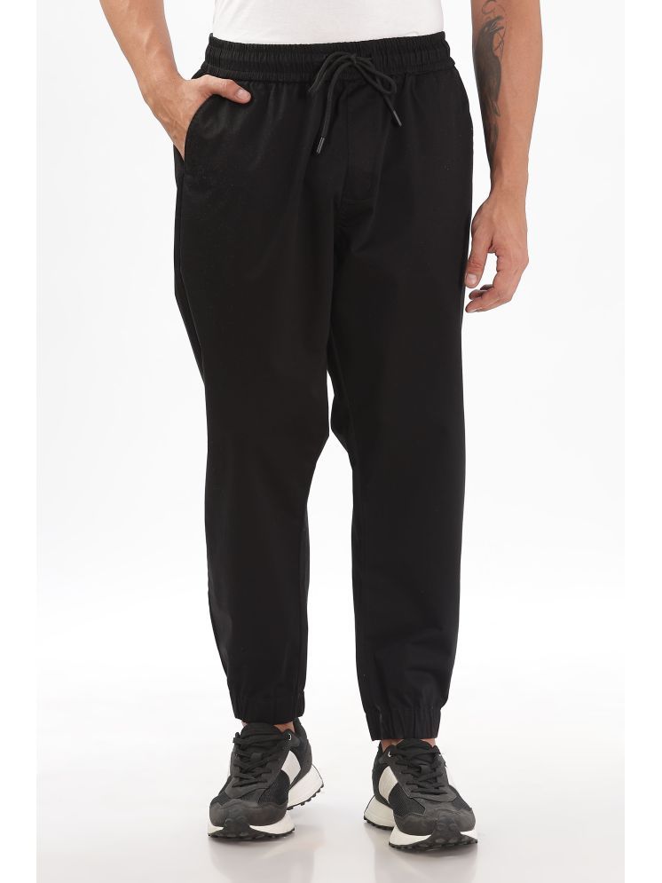     			COLOR HUNT Regular Flat Men's Joggers - Black ( Pack of 1 )