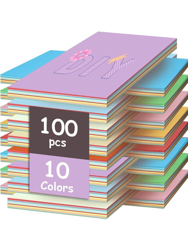     			ECLET A4 100 Coloured Sheets (10 Sheets each color)Copy Printing /Art and Craft Paper Double Sided Coloured Origami Folding DIY Craft Smooth Finish use in Home, School, Office Stationery Children's Day Gift, Birthday Gift, Party Favors,christmas decor etc