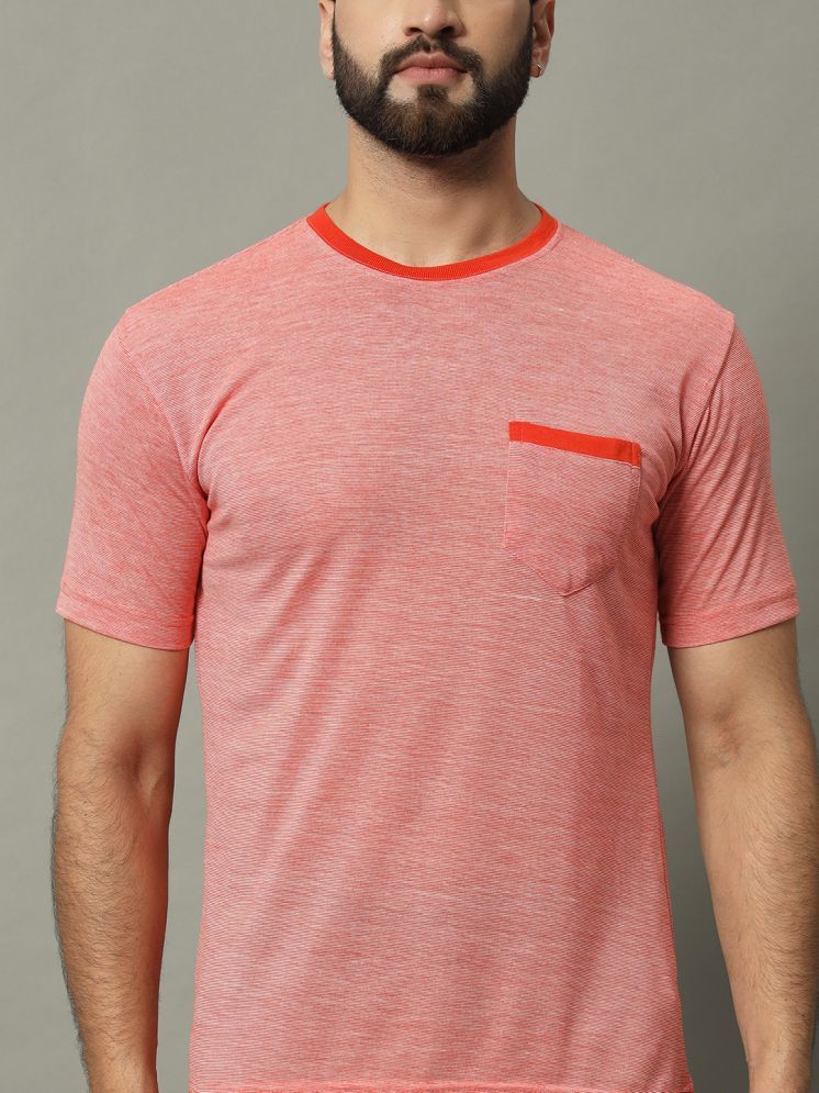     			GET GOLF Cotton Blend Regular Fit Solid Half Sleeves Men's Round T-Shirt - Orange ( Pack of 1 )