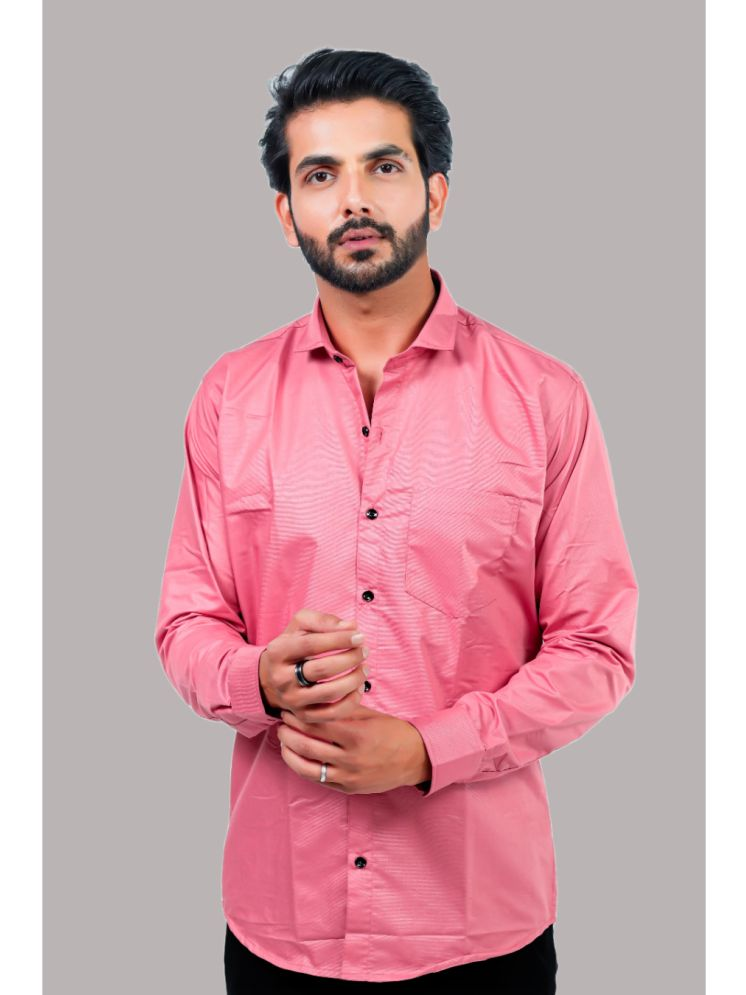     			HARPITA Cotton Blend Regular Fit Full Sleeves Men's Formal Shirt - Pink ( Pack of 1 )