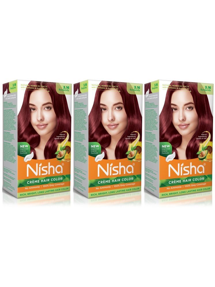     			Nisha Ammonia Free Permanent Hair Color 126 g Burgundy