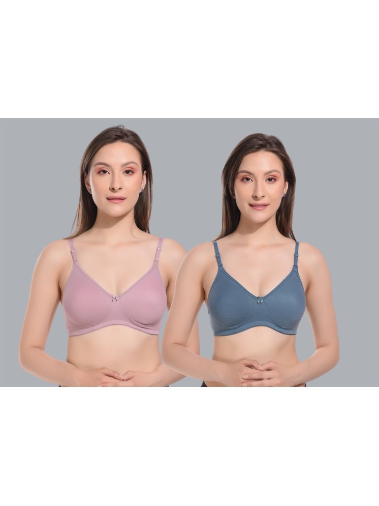     			Viral Girl Pack of 2 Cotton Lightly Padded Women's T-Shirt Bra ( Teal ) VM-SPACER-ONION-TEAL