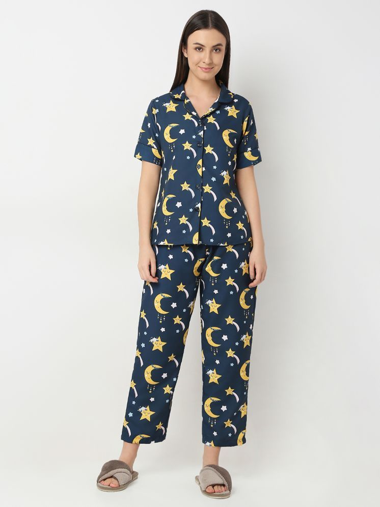     			Smarty Pants Blue Cotton Women's Nightwear Nightsuit Sets ( Pack of 1 )