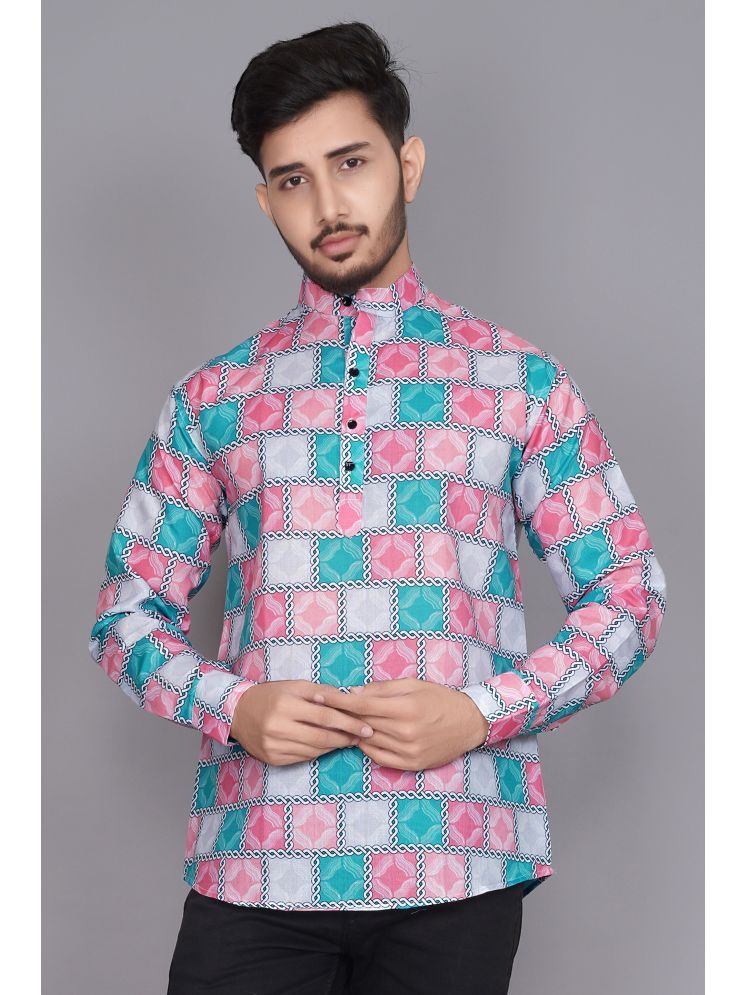     			colorwings Muticolor Cotton Blend Men's Regular Kurta ( Pack of 1 )