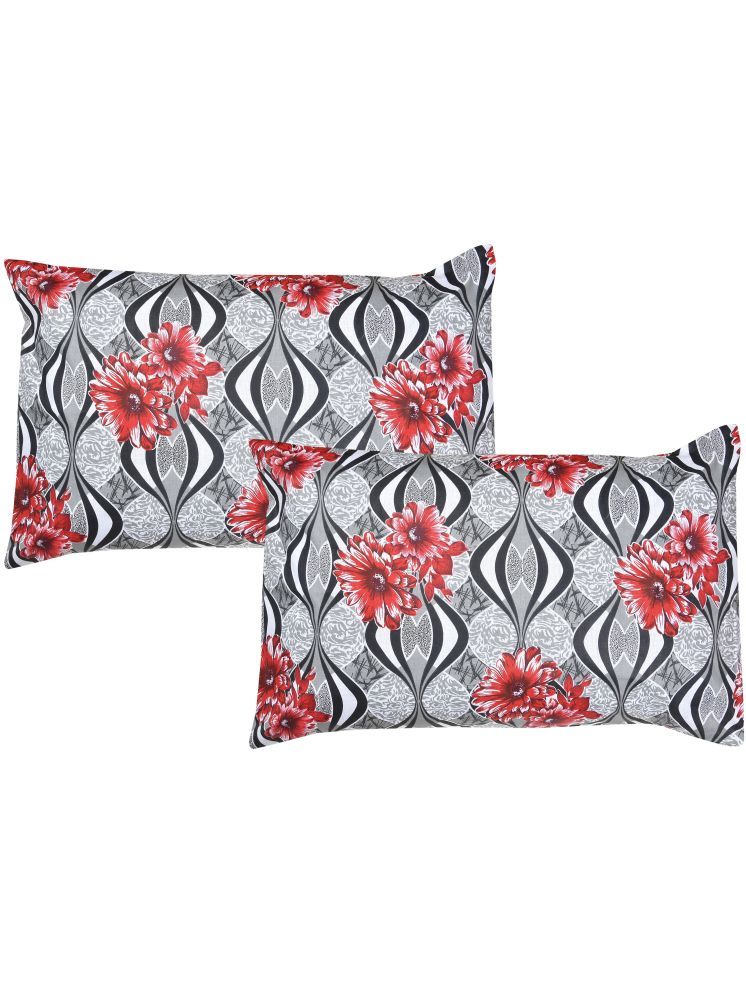     			gharsaaz - Pack of 2 Poly Cotton Abstract Printed Standard Size Pillow Cover ( 68.58 cm(27) x 43.18 cm(17) ) - Multi-Colour