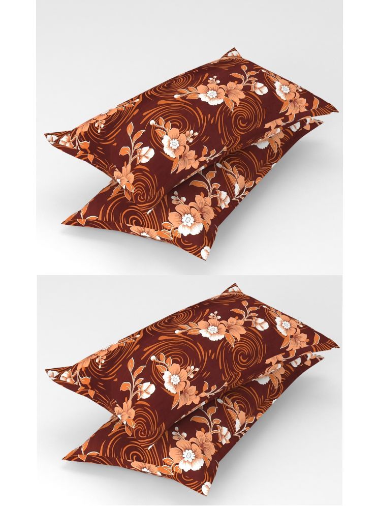     			gharsaaz - Pack of 4 Poly Cotton Abstract Printed Standard Size Pillow Cover ( 68.58 cm(27) x 43.18 cm(17) ) - Multi-Colour