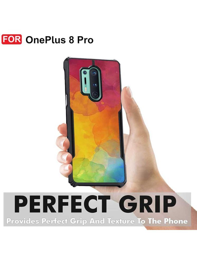     			COBERTA Multicolor Printed Back Cover Polycarbonate Compatible For OnePlus 8 Pro ( Pack of 1 )