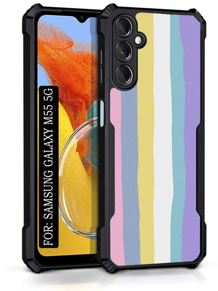     			COBERTA Multicolor Printed Back Cover Polycarbonate Compatible For Samsung Galaxy M55 5G ( Pack of 1 )