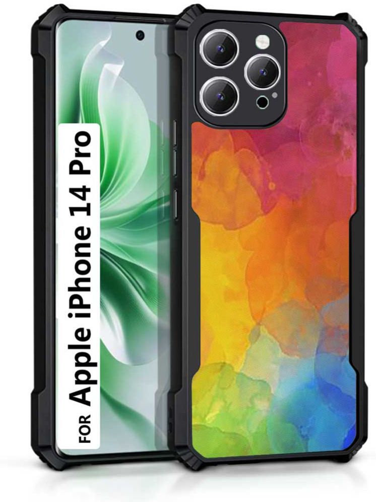     			COBERTA Multicolor Printed Back Cover Polycarbonate Compatible For Iphone 14 Pro ( Pack of 1 )