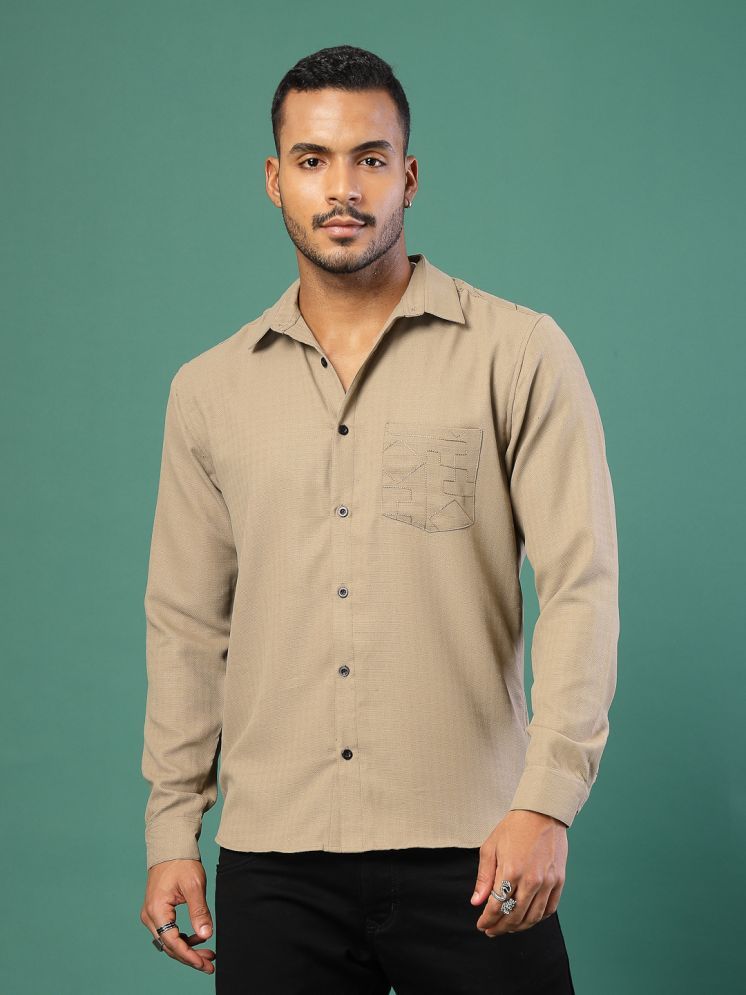     			Rigo Linen Regular Fit Embroidered Full Sleeves Men's Casual Shirt - Beige ( Pack of 1 )