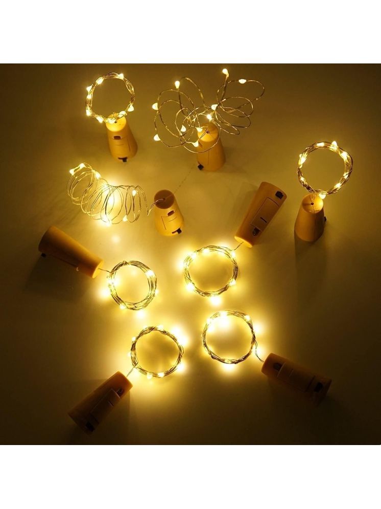     			SPARKWORLD Yellow 3M Cork light ( Pack of 12 )