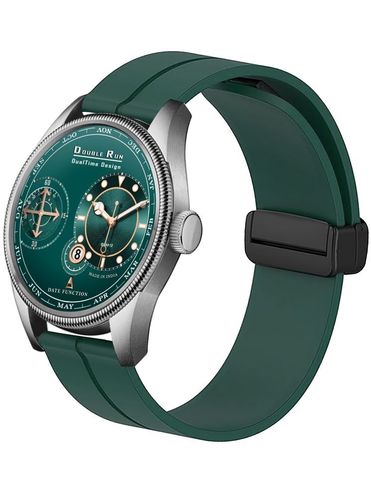     			DoubleRun Green Silicon Chronograph Men's Watch