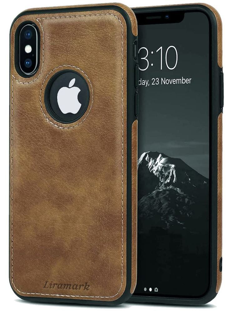     			Gemesha Plain Cases Compatible For Leather Apple Iphone xs max ( )