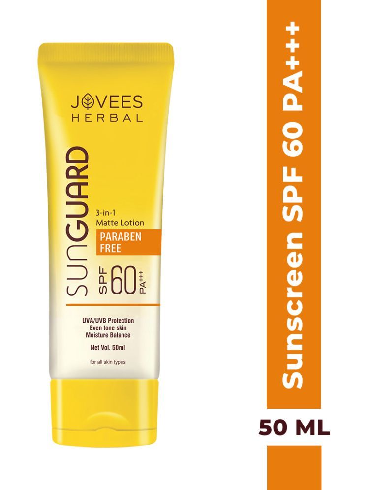     			Jovees Herbal Sunguard Lotion 3in1 Matte Lotion SPF 60 PA+++Broad Spectrum 50ml (Pack of 1)