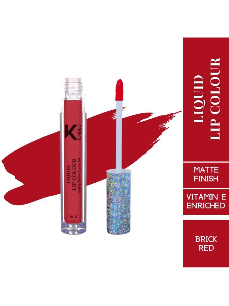     			KINDED Rich Red Matte Lipstick 6