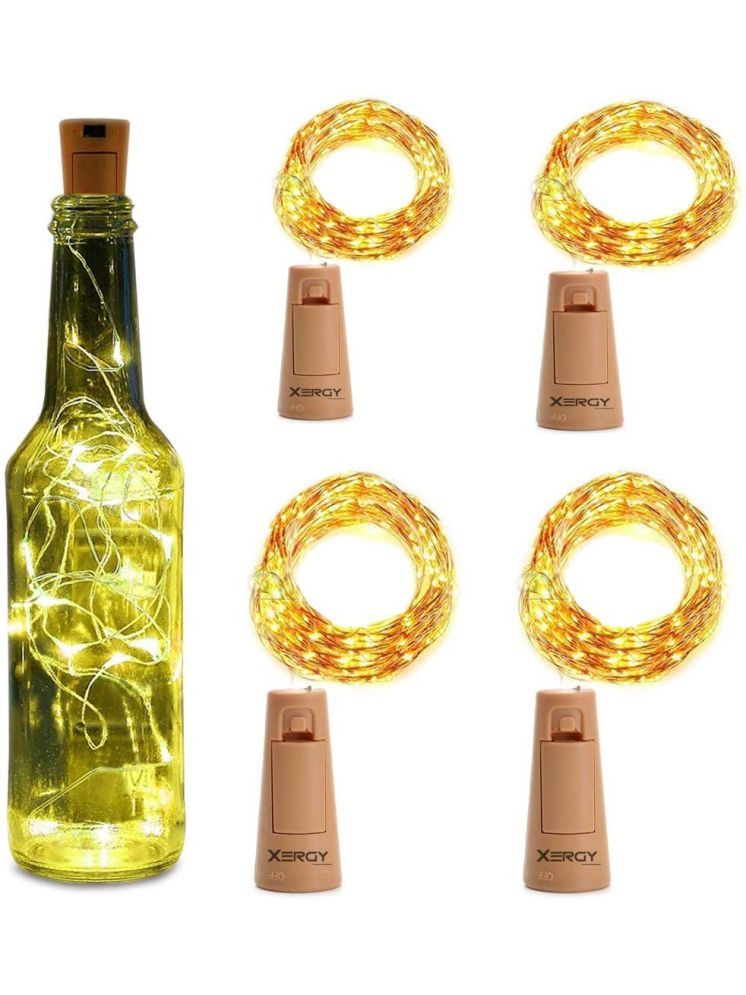     			SPARKWORLD Yellow 3M Cork light ( Pack of 4 )