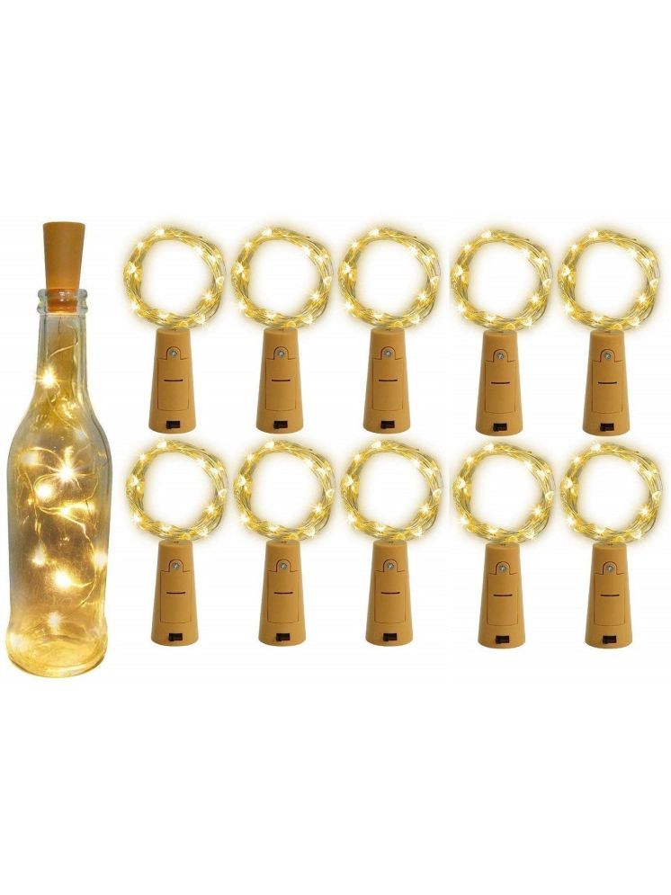     			SPARKWORLD Yellow 3M Cork light ( Pack of 10 )