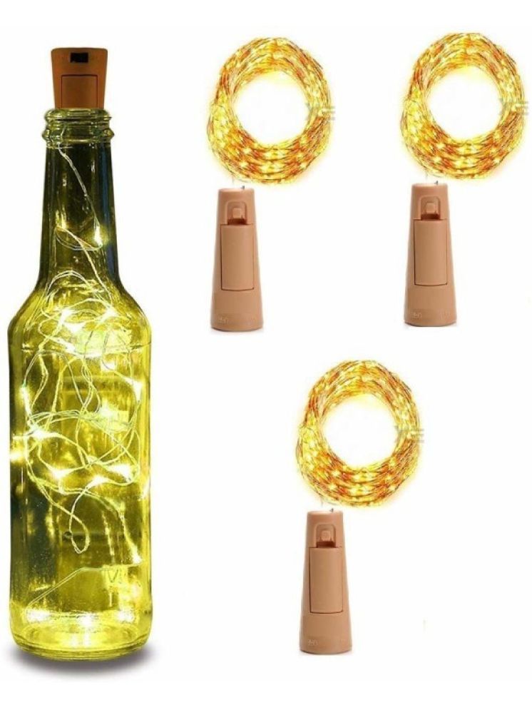     			SPARKWORLD Yellow 3M Cork light ( Pack of 3 )