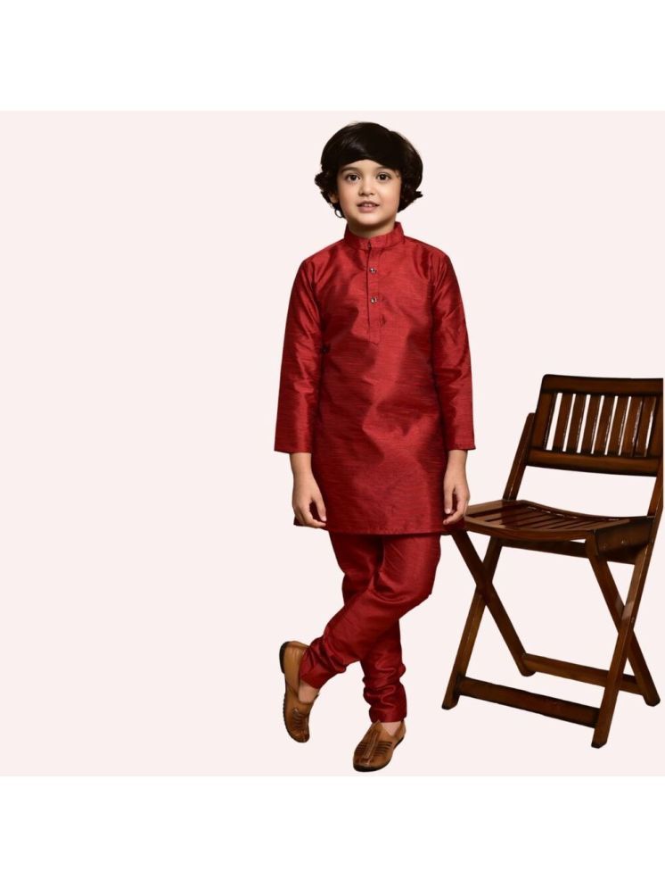     			roundfeet Maroon Silk Boys ( Pack of 1 )