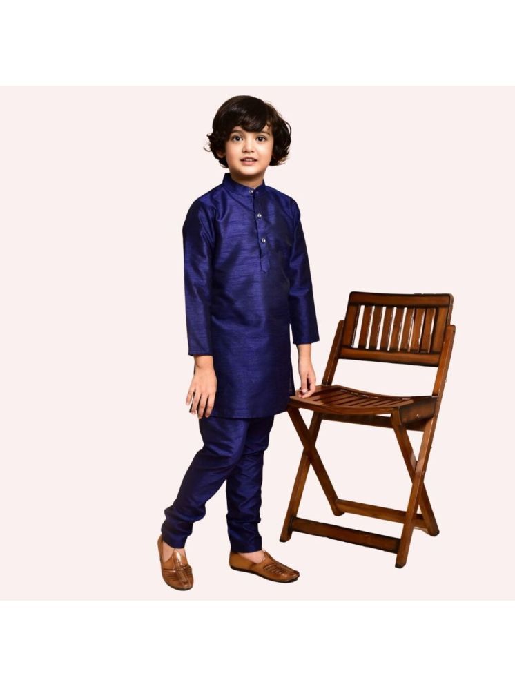     			roundfeet Navy Blue Silk Boys ( Pack of 1 )