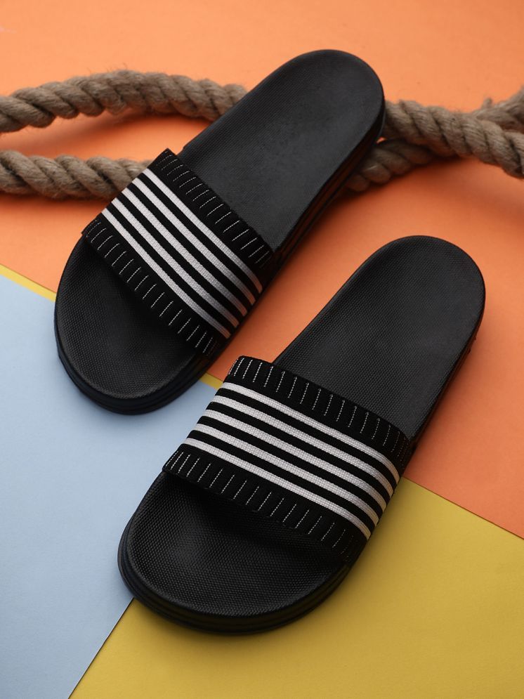     			KAPANI Black Men's Slide Flip flop