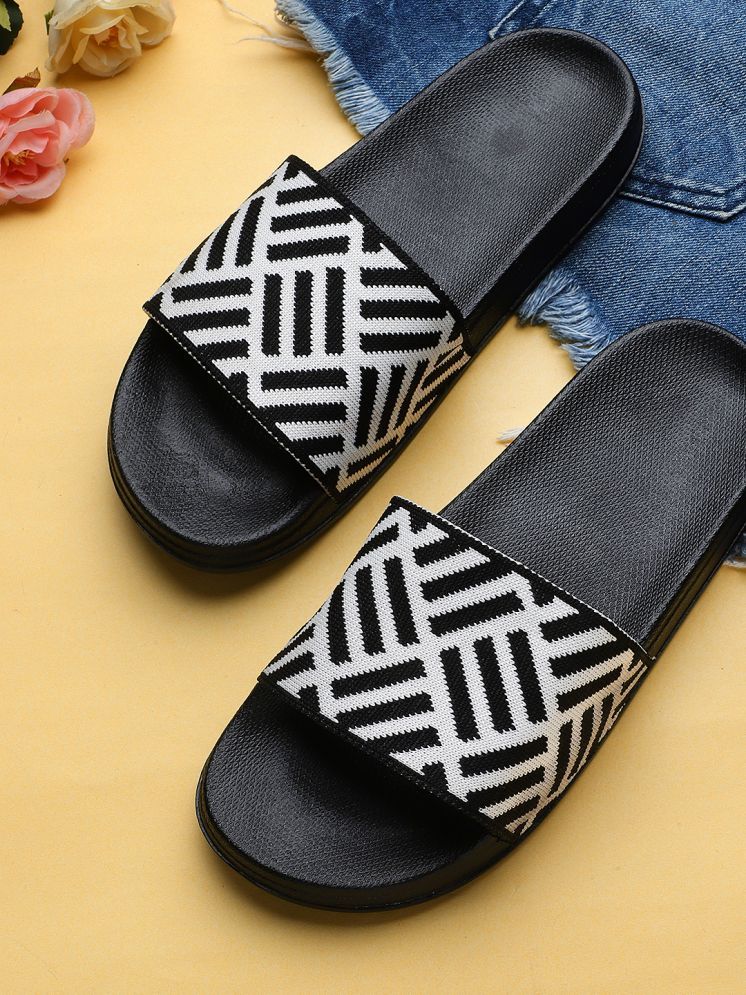     			KAPANI Black Women's Slide Flip flop