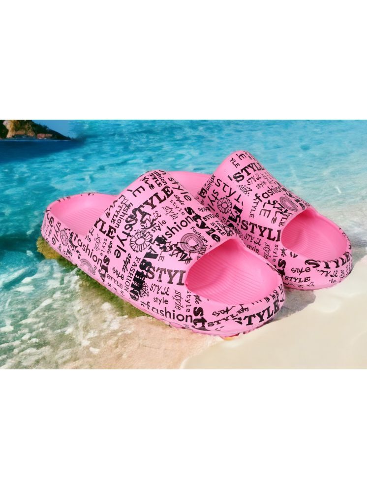     			KAPANI Pink Women's Slide Flip flop