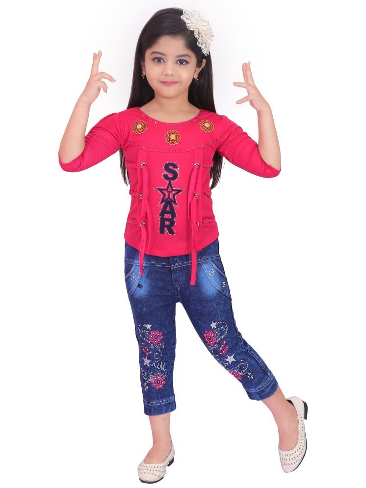     			NIPU CREATION Pack of 1 Girls Denim Top With Jeans ( Multicolor )