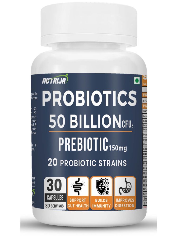     			NUTRIJA Probiotics Supplement 50 Billion CFU - 30 no.s Capsule