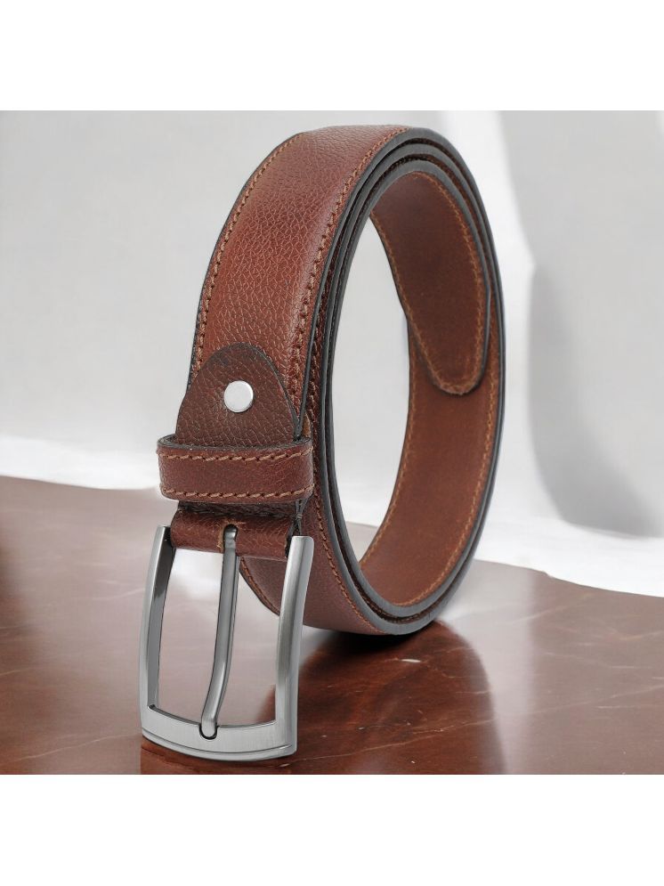     			SUNSHOPPING - Tan 100% Leather Men's Formal Belt ( Pack of 1 )