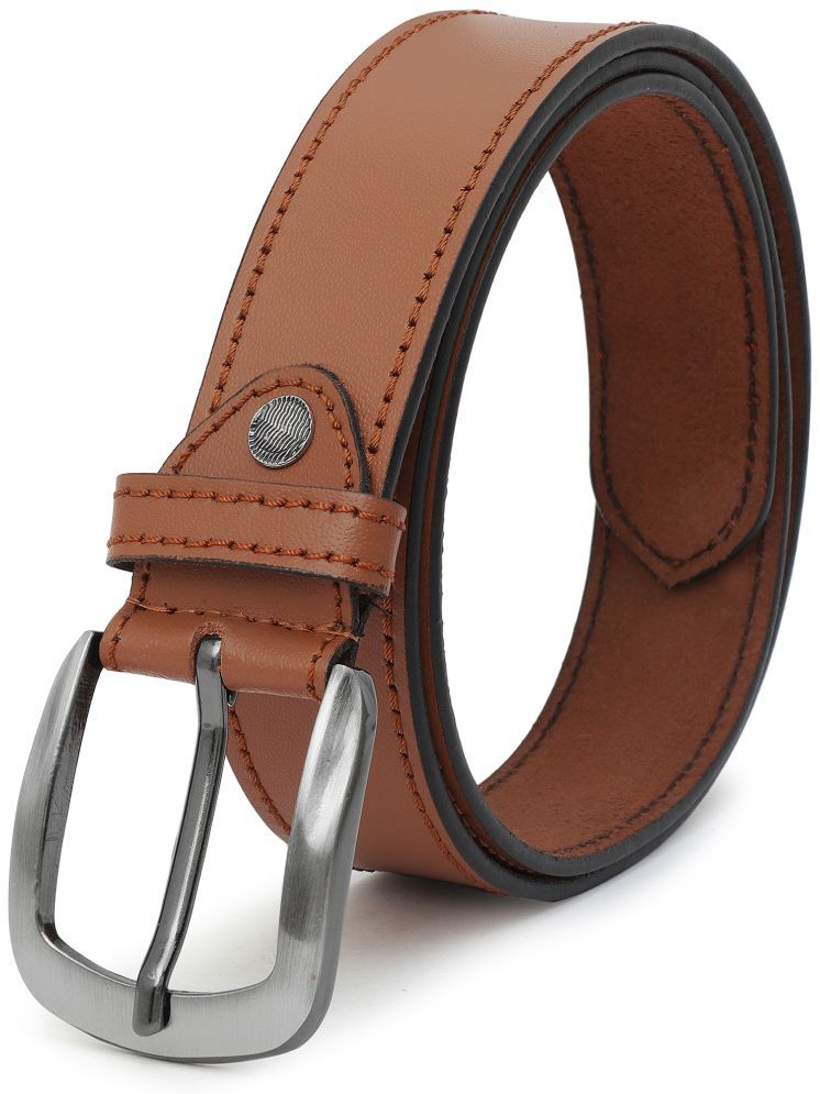     			SUNSHOPPING - Tan 100% Leather Men's Formal Belt ( Pack of 1 )