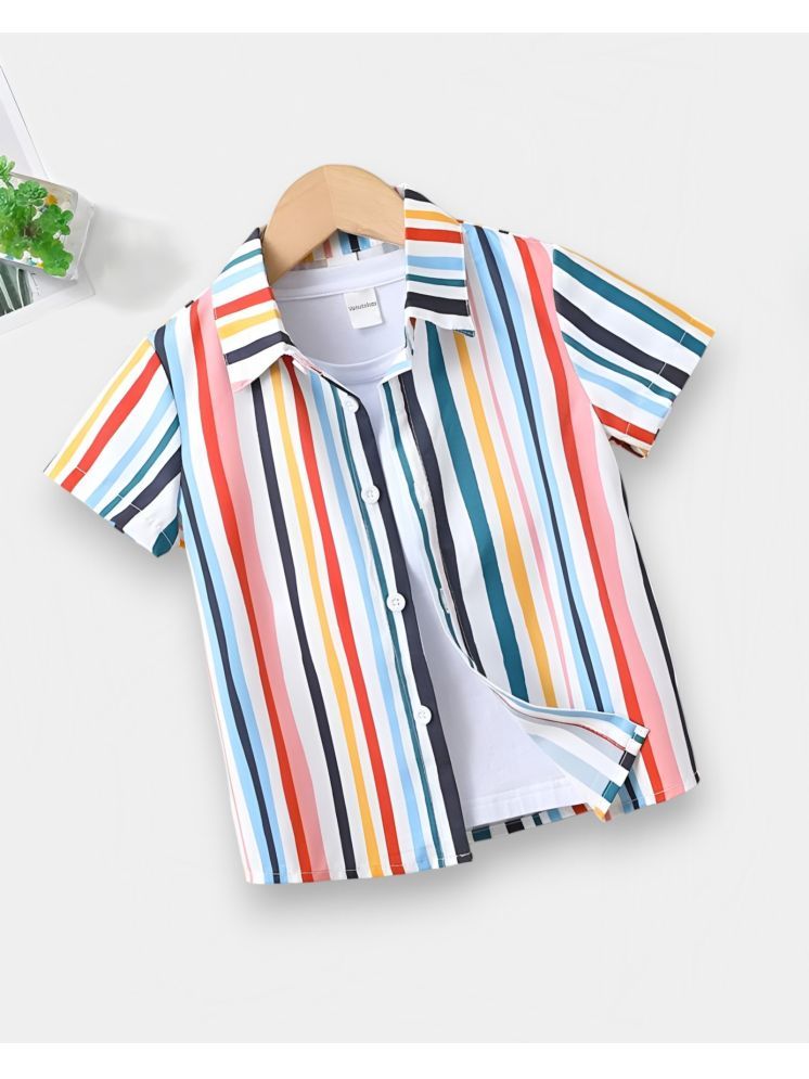     			AMBARDIFASHION Pack of 1 Boys Cotton Blend Half Sleeves Shirt ( Multi Color )