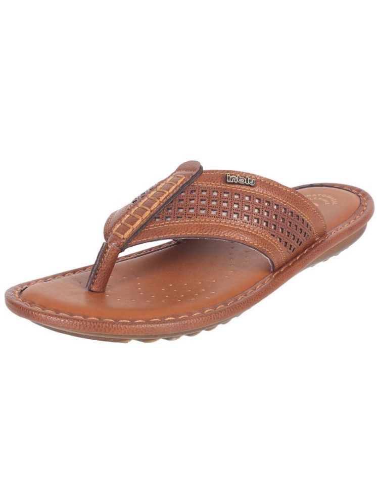     			Inblu Tan Men's Thong Flip Flop