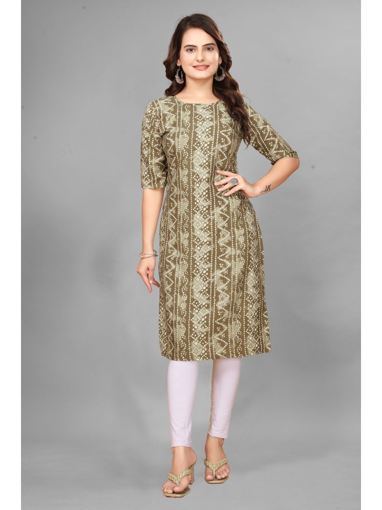     			TATHASTU FASHION Crepe Printed Straight Women's Kurti - Multicolor ( Pack of 1 )