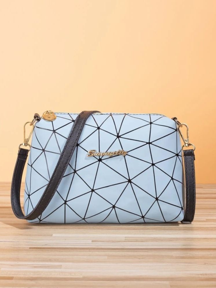     			TCRAZY Grey Melange PU Sling Bag