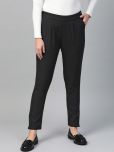 Yash Gallery Black Cotton Regular Women's Formal Pants ( Pack of 1 )