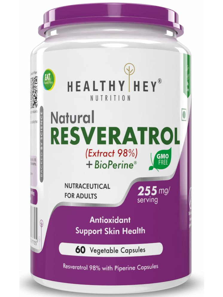     			HEALTHYHEY NUTRITION Natural Resveratrol Extract 98% 260 mg Capsule