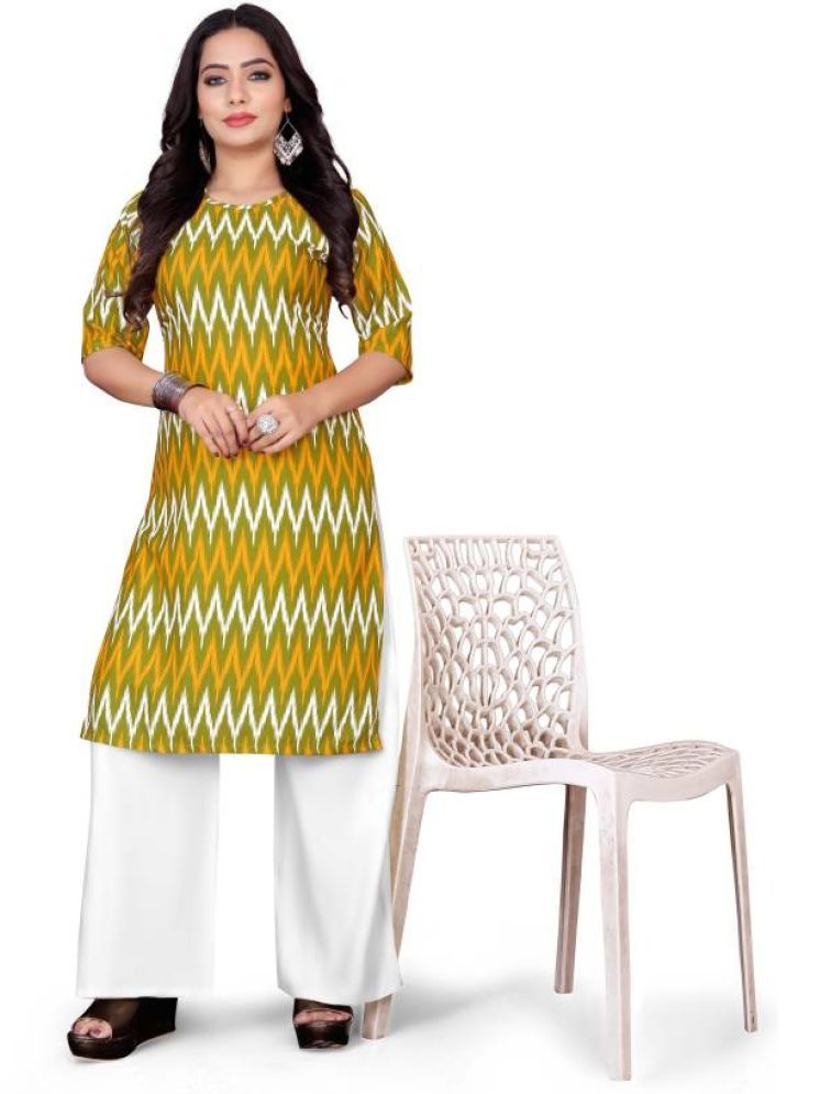     			INDIAN SILKS Rayon Printed A-line Women's Kurti - Green ( Pack of 1 )