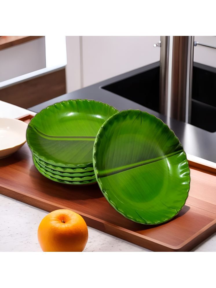     			Inpro 6 Pcs Melamine Dark Green Quarter Plate