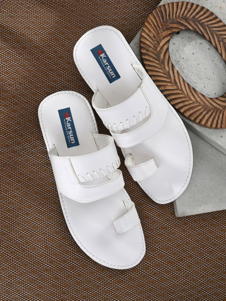     			Karsun - White Men's Sandals