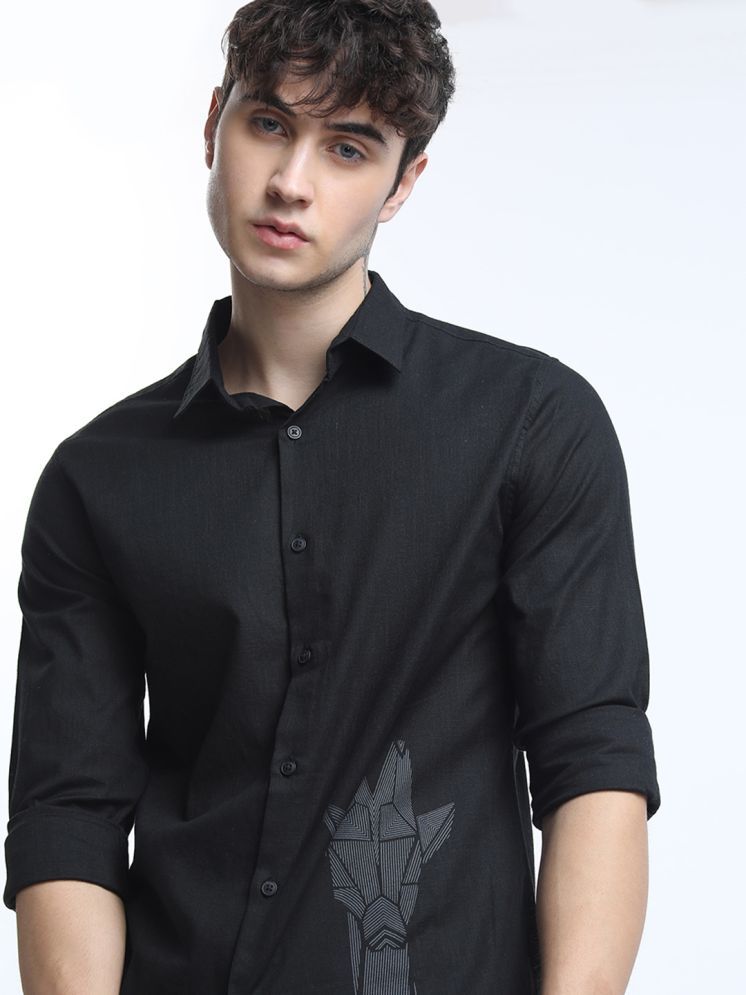     			Ketch 100% Cotton Slim Fit Solids Full Sleeves Men's Casual Shirt - Black ( Pack of 1 )