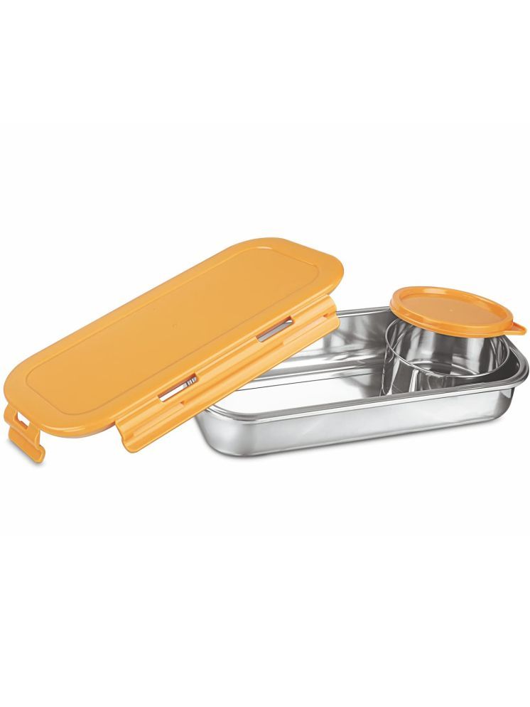     			Mannat Stainless Steel Lunch Box 2 - Container ( Pack of 1 )