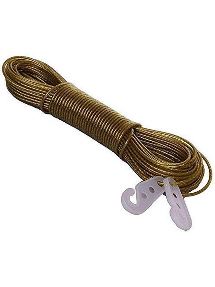     			PVC Coated Steel 20 Mtr Anti-Rust Wire Rope for Drying Cloths Outside Balcony, Home Terrace, Home Garden, (Set of 1, Multicolor)